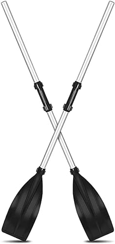 AYNEFY 2Pcs Kajak Paddel Abnehmbare Boot Ruder Aluminium-Legierung Leichtgewicht gerippte Blatt Kajak Paddel Kanu Kajak Ruder Schaft 126cm