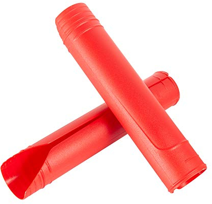 Motorcycle Upper Fork Guards Hard Plastic Wraps Protective Cover for Fork with Diameter from 50mm-60mm Universal Accessories (Red)