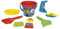Wader 81135 - Eimergarnitur Paw Patrol mit Eimer, Boot, Sieb, Sandmühle, Schaufel, Rechen und 3 Sandformen, 9-teilig, ab 12 Monaten, ideal als Geschenk für kreatives Spielen