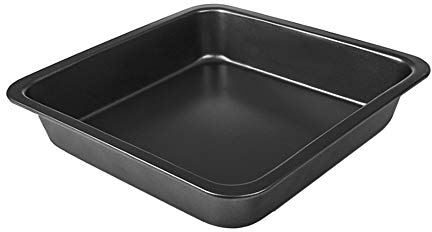 Square Cake Tin Non Stick Sandwich Cake Pan, Double Coated Carbon Steel Fixed Base Baking Sheet Molds - Inner Diameter 8 Inch(20 cm)