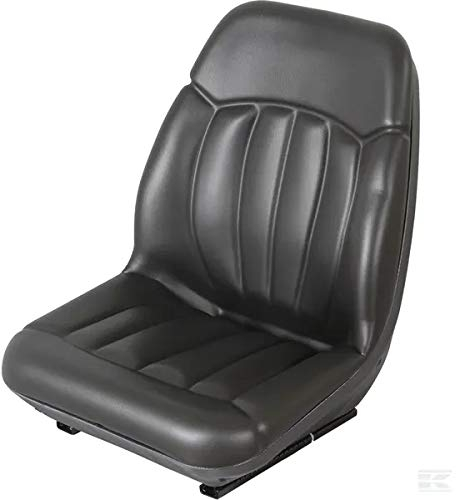 Traktor Sitz schwarz PVC mit hoher Rückenlehne 563 x 550 mm GOPART