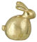 schenken-24 Osterhase Gold klein- Hase/Bunny/Osterdekoration/Ostern/Osterhase