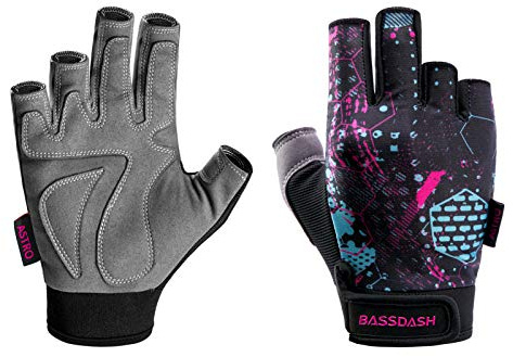 Bassdash Astro Heavy Duty Sure Grip Guanti da Pesca Guanti da Uomo Donna Senza Dita per Gioco Pesca Kayak Paddling Vela MTB