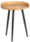 WENKO Beistelltisch Loft, Kleiner Couchtisch aus nachhaltigem Bambus & Metall, Cooles Industrial Design für Küche, Flur, Wohnzimmer, runder Nachttisch, Ø 40 x 50 cm, Schwarz matt/Natur