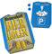 Bin nur schnell Bier Holen Parkscheibe mit Eiskratzer und 2 Einkaufswagenchips die lustige Art zu Zeigen, DASS du dir gerade Dein Feierabendbier kaufst - Vorderseite gemäß StVO