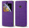 Invisible Magnetic View Window PU Leather Flip Case Compatible with Nokia 110 4G 2021, Smart Clear Display Cover with Full Protection (Purple)