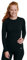 DANISH ENDURANCE Thermal Tops Womens, Merino Wool Base Layer Womens, Thermal Long Sleeve Shirt for Winter, Black, M