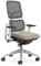 Steelcase Please Air Ergonomischer Bürodrehstuhl mit höhenverstellbarer Lumbalstütze Trüffel/Amsel