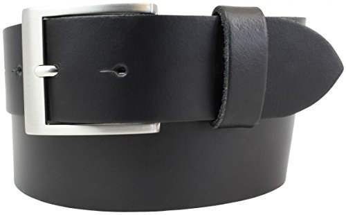 BELTINGER Gürtel aus 100% Echtem Leder 4 cm | Jeans-Gürtel für Damen Herren 40mm | Spaltleder in 4cm | Schwarz 85cm