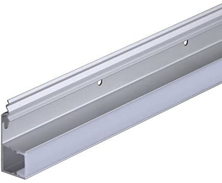 PROVISTON | LED Clip für Sockelleisten | Indirekte Beleuchtung | 16.5 x 42.4 x 2400 mm | Kunststoff | Grau | Lichtleiste | 2.4 Meter