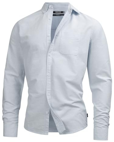 Indicode Herren Kepner Hemd aus 100% Baumwolle mit Button-Down-Kragen