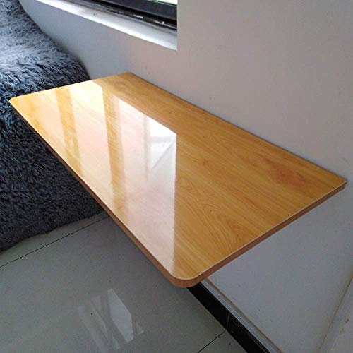 LUNEZY Klapptisch Wandklapptisch Kinderwandklapptisch Massivholz Klapptisch Esstisch Schreibtisch Computertisch/Farbe: Nussbaum/Größe 19