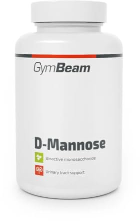 GymBeam D-Mannose (Kapseln) - 1500 mg per Tagesdosis, natürlicher Zucker für die Pflege der Harnwege, unterstützt Harnröhre und Blas, D-Mannose in praktischer Kapselform, 90 caps