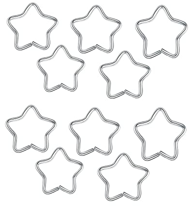 Ayoiow 10 Stück Nasenring Piercing, Nasen Piercing Nase Stern Form Nostril Piercing Ring Chirurgenstahl Nasenpiercing Schmuck Ring