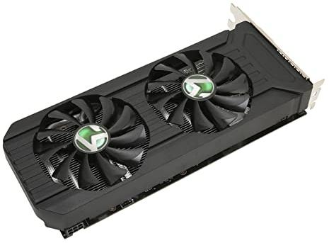 Dpofirs Carte Graphique GTX1060, Carte Graphique de Jeu GDDR5 (192 Bits) 1506/1709 MHz avec Deux Ventilateurs à Faible Bruit, Technologie 3D API 4K HDR, pour GeForce 1060 6 Go, HDMI DVI DP(3 Go)
