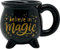 Kaffeetasse Teetasse Kesseltasse Kesselbecher Hexenkesselbecher Hexenkessel Becher Fassungsvermögen 350ml, schwarz (Believe in Magic)
