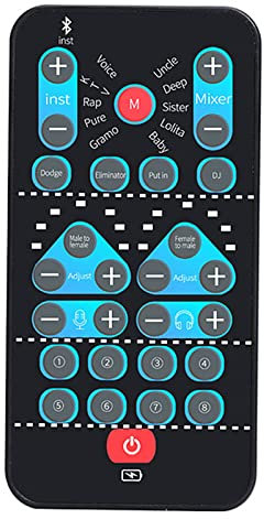 Honiwu Voice Changer, Mini Voice Changer Device, Portable Sound Card Multifunction Recording Equipment Set, 8 Sound Effects, Plug and Play, for Computers Phones Tablets