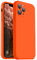 Vooii Compatible with iPhone 11 Pro Max Case, Upgraded Liquid Silicone with [Flat Edges] [Camera Protection] [Soft Anti-Scratch Microfiber Lining] Phone Case for iPhone 11 Pro Max - Neon Orange