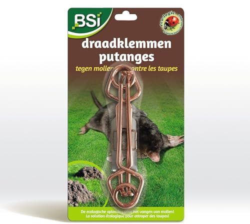 BSI - Lot de 2 Pièges à Taupes Putange de Haute Qualité - Efficace et Facile à Installer - Réutilisable, Cuivré