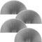 4 Packs Arch Window Pleated Blinds Light Filtering Pleated Shades Blackout Half Circle Window Shade Arched Window Coverings Arched Windows Curtains, Easy to Cut and Install, 72 x 36 Inches (Gray)