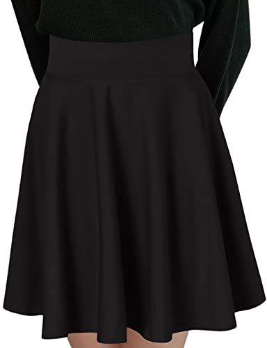 Faltenrock Damen mit Hose Drunter mit Taschen Große Größen Minirock Tennisrock Sexy Basic Sommer Kurz Tellerrock Rock Vielseitige Baumwolle High Waist Faltenrock Schule Rock