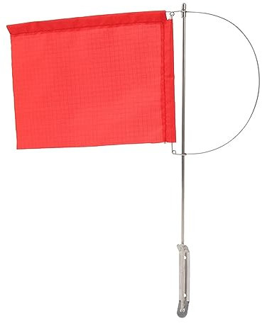 185 * 135mm Red Flags, Stainless Steel Windsock Sock Wind Measurement Wind Sock Bag Flag Red Hand hold Mini Flag Wind Indicator Flag for Wind Direction Measurement Sailboat Yacht