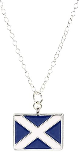 bluebubble HIGHLAND FLING Silver Charm Necklace on Gift Card