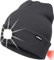 ATNKE 8LED beleuchtete Strickmütze, wiederaufladbare USB-Scheinwerferkappe mit extrem Heller, wasserdichter Lampe und Blinkender Alarm Rotes Rücklicht Multi-Color/Noble Gray