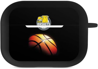 DeinDesign Hülle mit Karabiner kompatibel mit Apple AirPods Pro 2. Generation Case schwarz Schutzhülle mit Schlüsselanhänger Basketball Ewe Baskets Fanartikel
