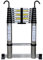 HUIYOPU Telescopic Ladder 2.6m/8.5ft, Aluminium Loft Ladder Extendable with Hooks, Adjustable Step, Used for Daily Maintenance, Building, Camping, etc.