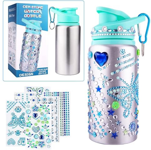 Cadeau Fille 10 Ans,Licorne Bricolage Gourde Fille Diy,Diy Bouteille D'eau,Gourde Fille,Cadeau Fille 8 Ans,Cadeau Fille 7 Ans,Cadeau Anniversaire Fille 5 Ans,Gourde Reine Des Neiges,Bricolage Fille