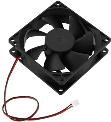 Be In Your Mind 80mm x 80mm x 25mm 24V 0.15A Brushless Cooling Fan 8cm 3000 RPM Computer, Electronic Components Compatible DC 24V 0.15A 2-Pin Plastic 8025 7 Blades Cooling Fan Black