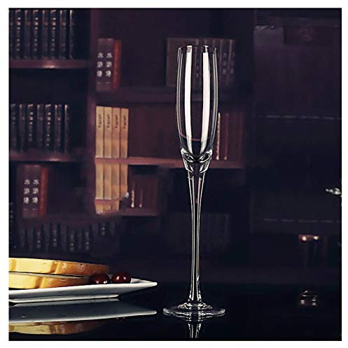 RUNZE765Z Champagnerkelche Champagnerflöten, 6 Stück, Kristall-Champagnergläser, Weinstielgläser, klares Premium-Glas, Geschenk for Hochzeit, Toasten, Weihnachten. Schaumweingläser