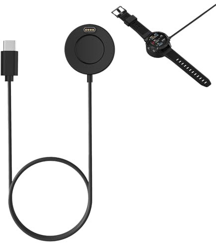 Dock di Cavo Ricarica USB C Caricatore Compatibile con Fenix 7/6/5, Vivoactive 3/4, Forerunner 45/55/245/945, Venu 2, Instinct, Portatile con Cavo di 1m Adattabile a Smartwatch Ricarica Rapida