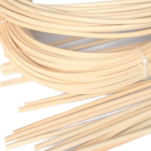4mm Sangle Rouleau de Cannage pour Chaise Fauteuil, 250g Naturel Ronde Rotin Osier pour Vannerie, Tuyau Rotin à Tresser Tressé Matériel de Réparation en Osier Bambou pour Meubles Bricolage(4mm/25m)