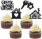 Cupcake-Topper für Zuhause, Hauseinweihung, Kuchendekorationen, Willkommens-neues Zuhause, Cupcake-Picks für Einweihungsparty-Dekorationen, Schwarz, 24 Stück