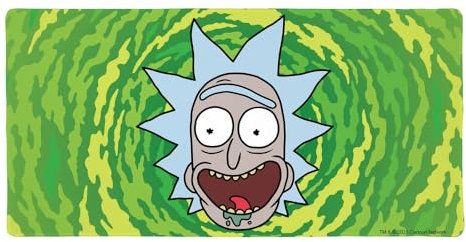 Rick and Morty Rick Headshot Large Gaming Mouse Pad Desk Mat with Stitched Edges, Non-Slip Base for Gamer, Home and Office, 31.5 x 15.7