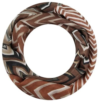 Majea Loop Schal Damen Schlauchschal Halstuch schmaler Loopschal (880051) (braun 12)