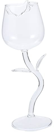 Genérico copa de rosa copas de vino sin tallo copas de vino con tallo martini vasos cocktail decoración de mesa copa de vino tinto para bar copa de vino de flor de rosa Vidrio Transparent
