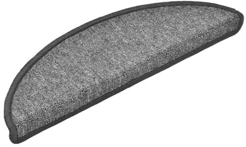 vidaXL Stufenmatten 30 STK. 56x17x3 cm Dunkelgrau Halbrund