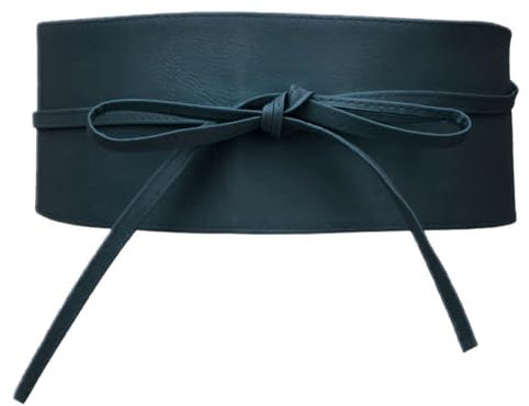 Van Der Rich ® - Breiter Gürtel Obi Kunstleder aus Poylurethan - Damen (Petrol, One Size)