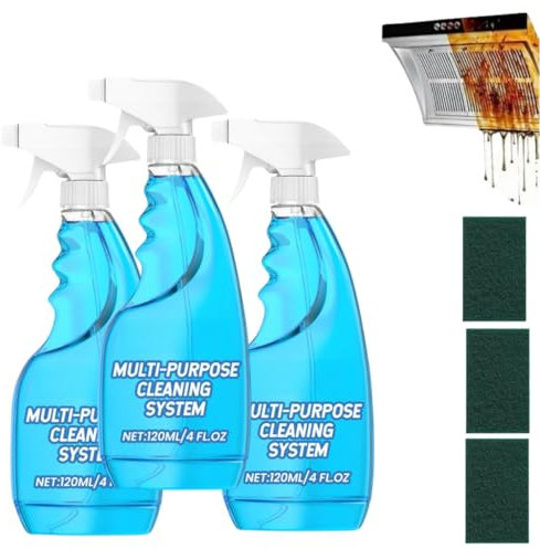 Household Cleaner, Foam Spray Tablets and Spray Bottles, Spray Multi-Purpose Cleaner, Multi-Surface Cleaning Spray for Kitchen, Countertops, Ovens