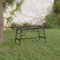 XINCXIN Baumbank, sitzbank Balkon Outdoor loungesofa Outdoor balkonbank Bank Garten Geeignet für Patio Garden Yard Balcony 110 cm Schwarz Stahl