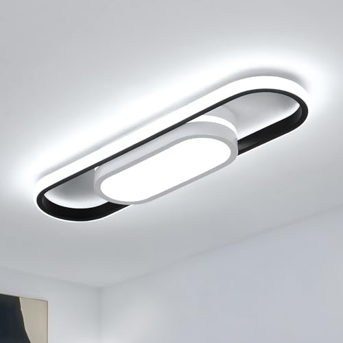 Riserva Deckenleuchte LED 30W, Rechteckige, 6500K Kaltweiß, 48cm | Deckenlampe Modern Aluminium für Schlafzimmer, Wohnzimmer, Kinderzimmer, Korridor, Esszimmer
