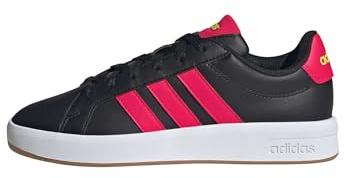 adidas Unisex Kids Grand Court 3.0 Junior Shoes, Core Black/Lucid Red/Lucid Lemon, 6.5 UK