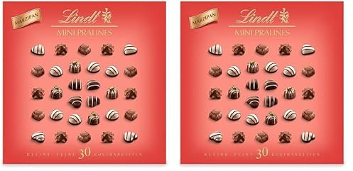 Lindt Schokolade - Marzipan Mini Pralinés | 163 g | Pralinen Schachtel mit je 30 Pralinen in 6 köstlichen Sorten | Pralinengeschenk | Schokoladengeschenk (Packung mit 2)
