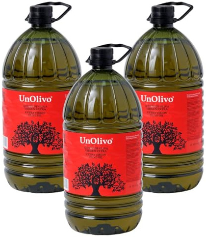 UnOlivo Aceite de Oliva Virgen Extra Pack 3 X 5 Litros Pet | Variedad Picual | Brillante y limpio | Persistencia media