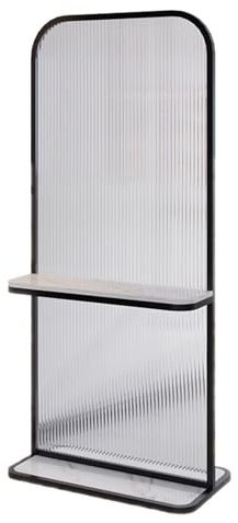 XILYZMO Glasfenster Paravent Raumteiler, Trennwand Trennwand, Metall Dekorative Trennwände, Transluzentes Design Eingang Sichtschutz Für Restaurant Schlafzimmer(55x175cm)