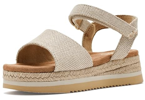 TOMS Diana Sandale, Champagner Glimmer Slub Canvas, 38 EU