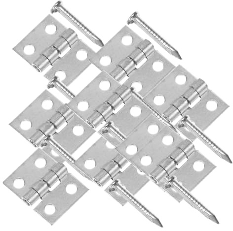 HEATSHAKING 75Pcs Mini Copper Hinges with Nails Retro Small Hardware for DIY Jewelry Boxes Wooden Storage Dollhouse Crafts Smooth Surface Sturdy Wear-Resistant Parts